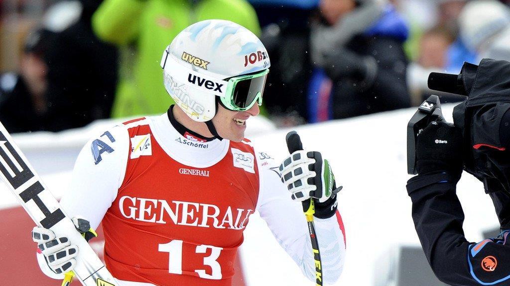 Matthias Mayer hinter Svindal Super-G-Zweiter in "Kitz"