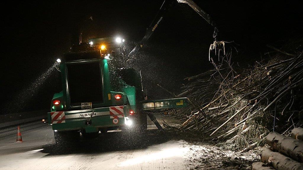 Rodungsarbeiten an der A1