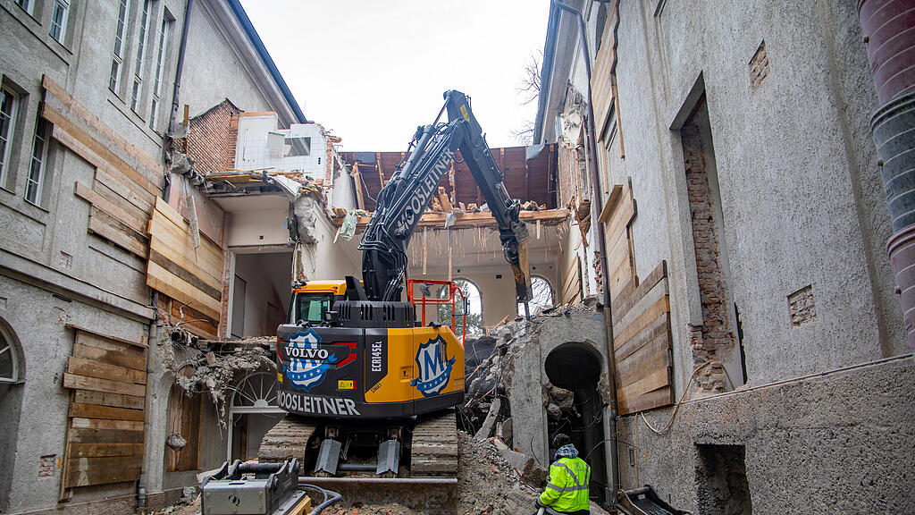 Baustelle abriss Mozarteum