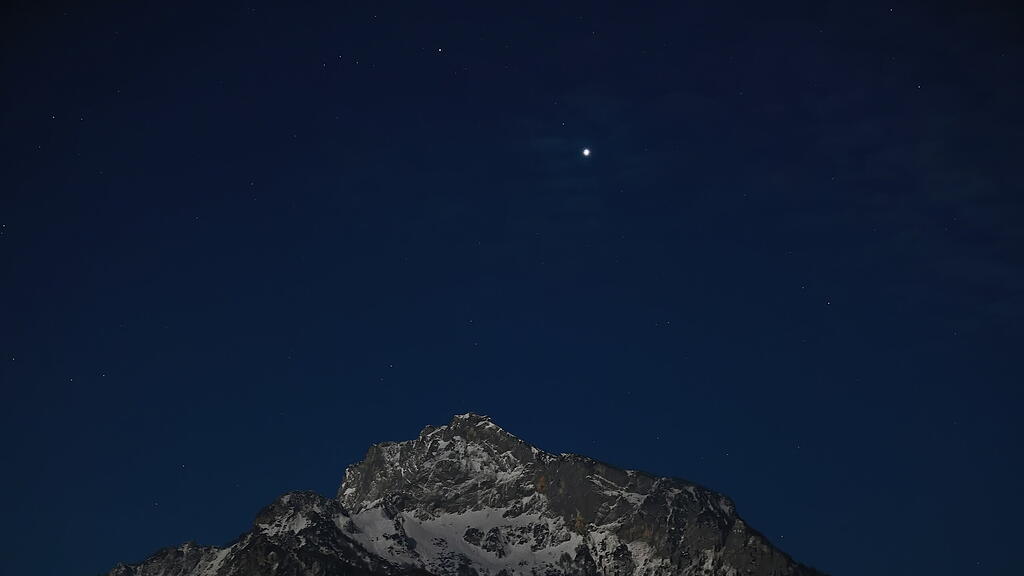 Venus und Saturn über Untersberg