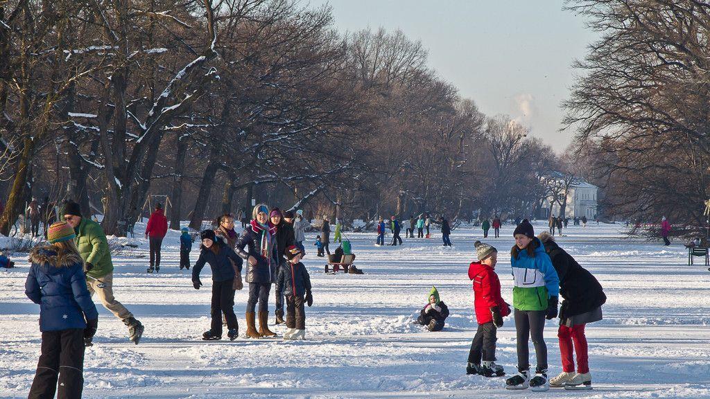 Eislaufen am Lepi-Weiher