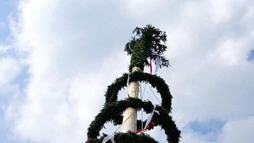 Maibaumaufstellen in Leopoldskron