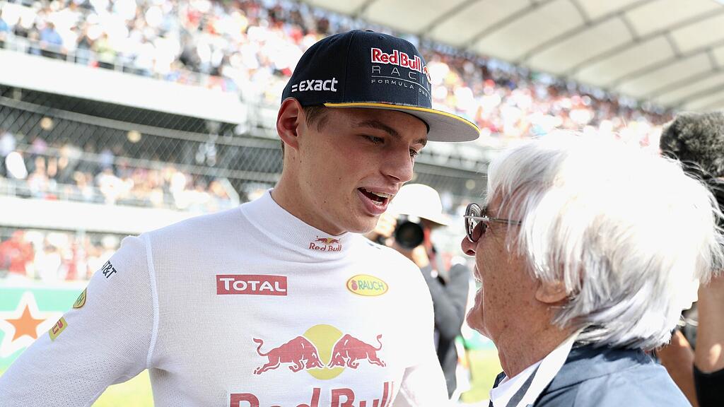 Ecclestone mit Formel-1-Jungspund Verstappen.