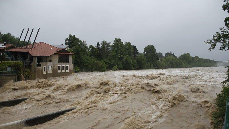 Hochwasser in Freilassing