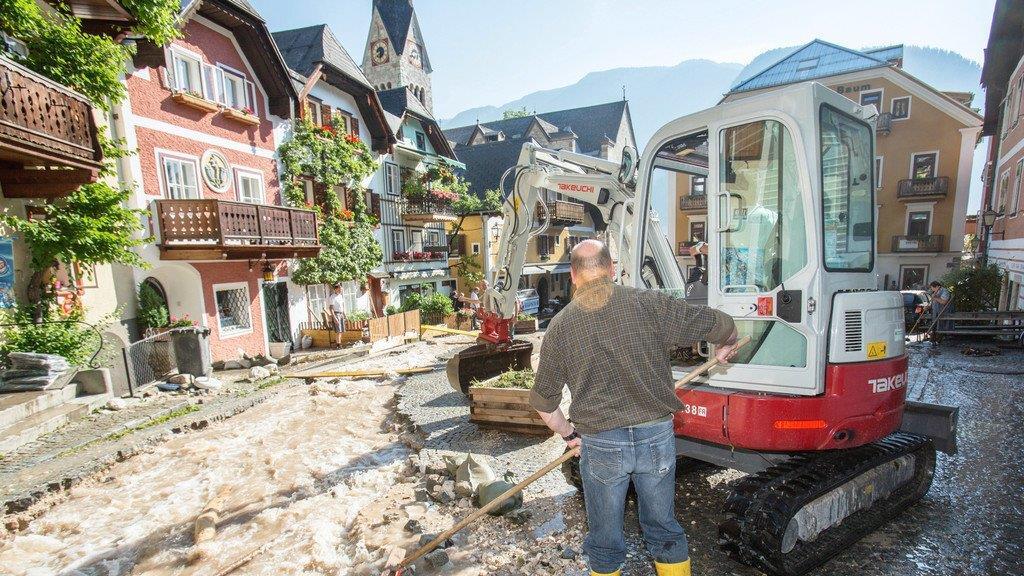 Hochwasser in Hallstatt