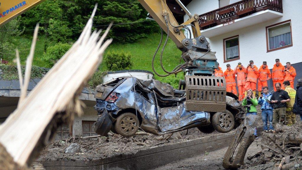Hochwasser, Tag2: Aufräumen in Hüttau