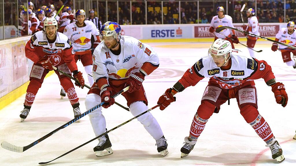 Die Salzburger hatten zum Auftakt der Serie die zehn Spiele dauernde Siegesserie des KAC beendet.