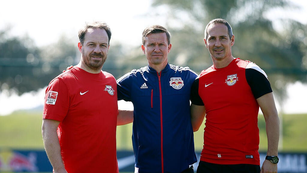 Jesse Marsch (Mitte) wird als potentieller Rose-Nachfolger gehandelt.