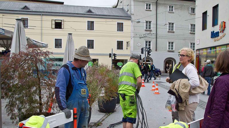 Bauarbeiten am Hanuschplatz