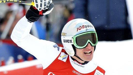 Matthias Mayer hinter Svindal Super-G-Zweiter in "Kitz"