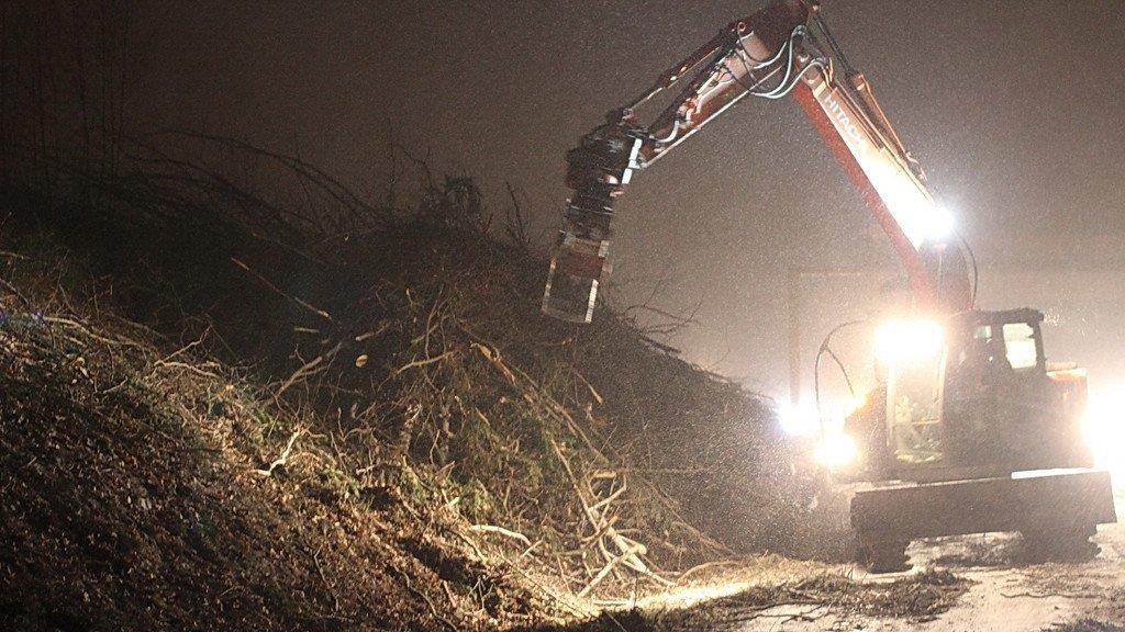 Rodungsarbeiten an der A1