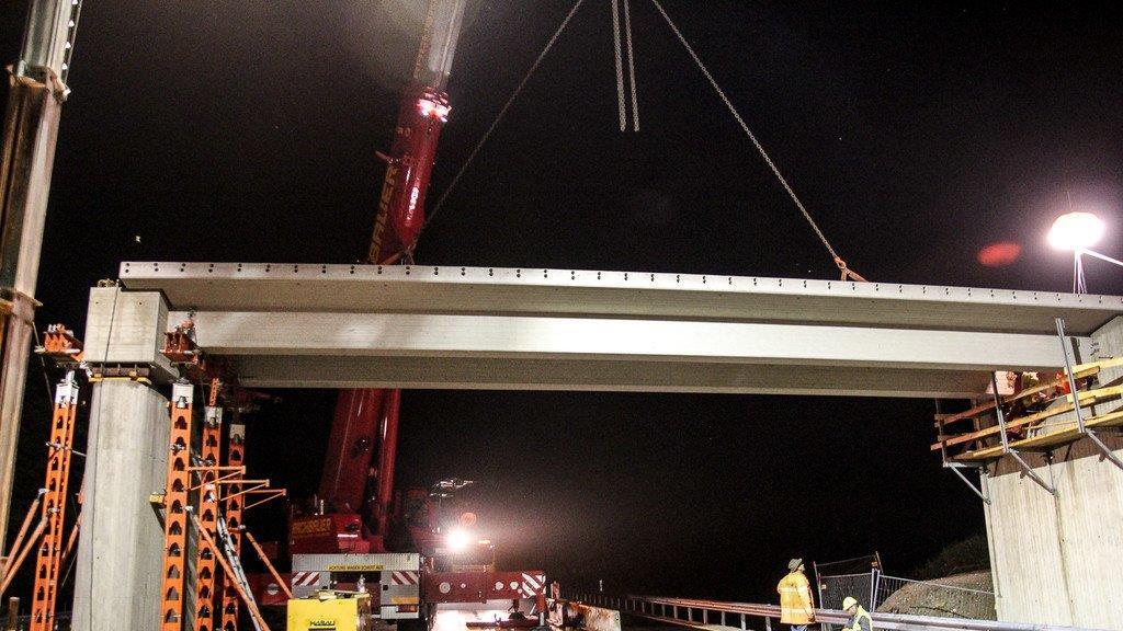 Bauarbeiten auf der A8