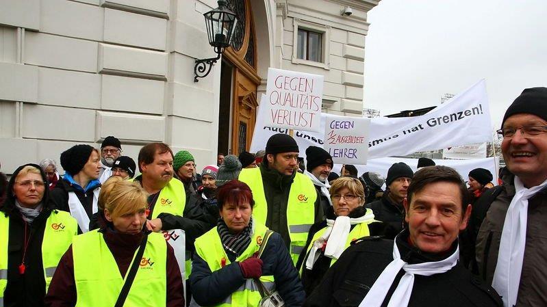 Salzburger demonstrieren in Wien