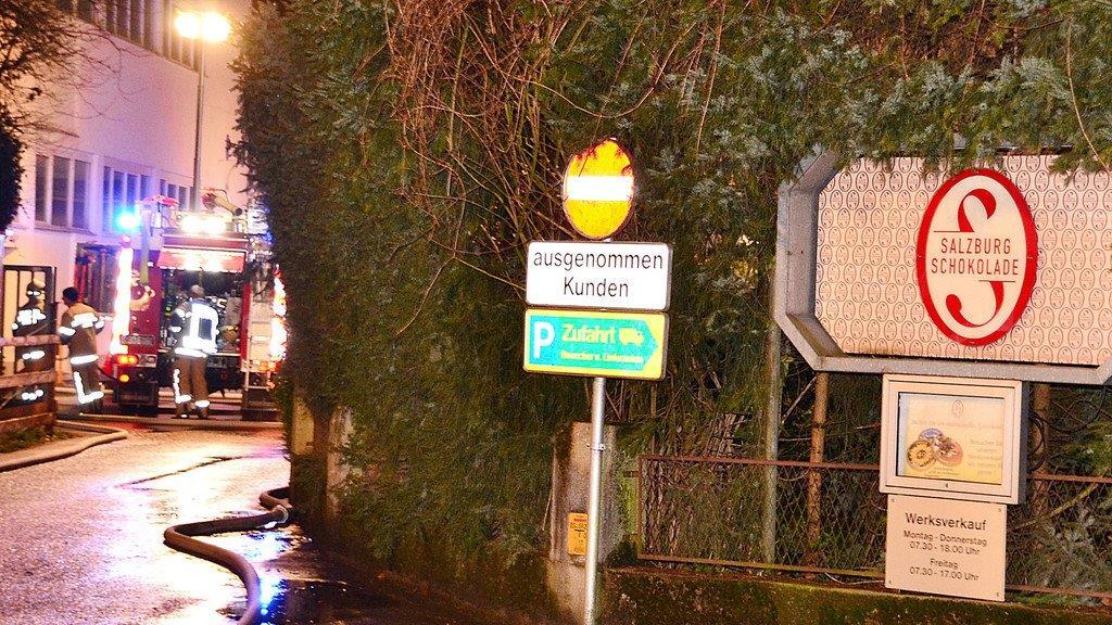 Brand bei Salzburg Schokolade in Grödig, I