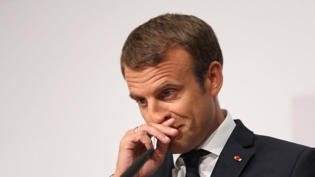 Pressetermin mit Macron und Kern