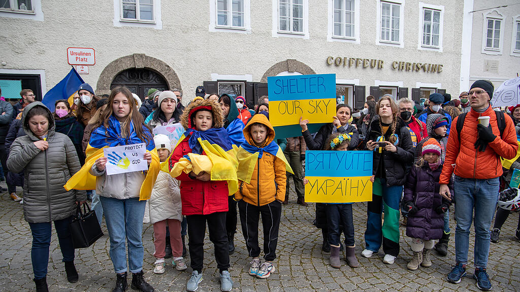 Demo für Ukraine in Salzburg