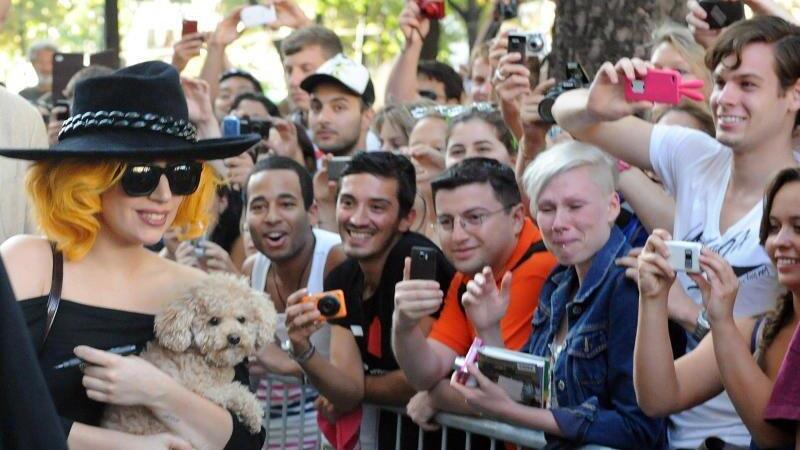 Lady Gaga und Hund: Ankunft in Wien