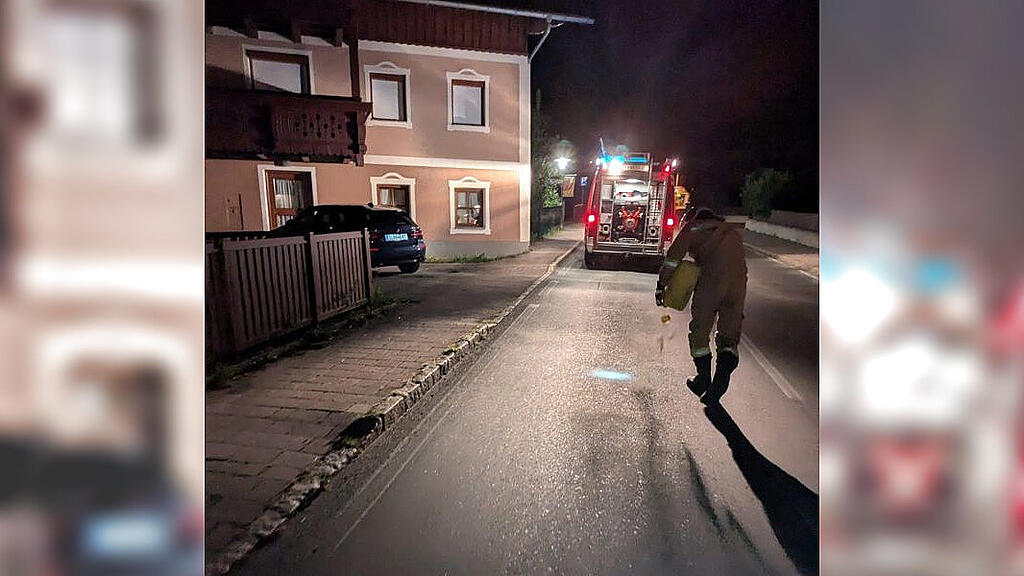 Ölspur zwischen Obertrum und Seeham