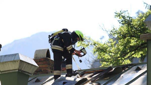 Gasthaus am Thumsee in Flammen