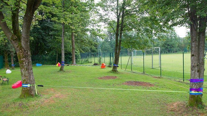 Slackline-Park in Rif