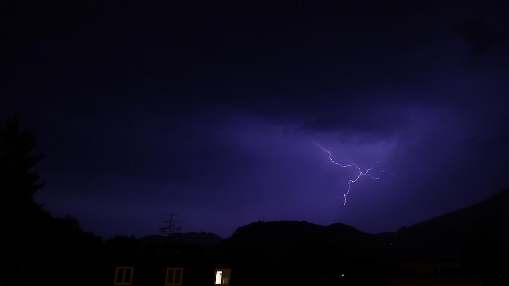 Unwetterzelle Salzburg Blitze