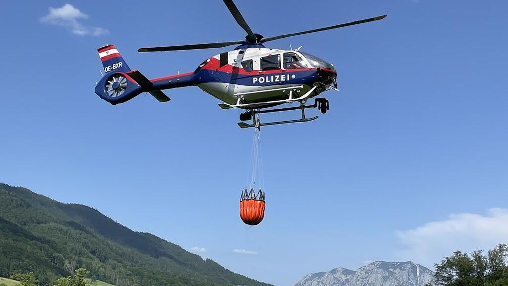 Waldbrand in der Eisenau nahe Mondsee