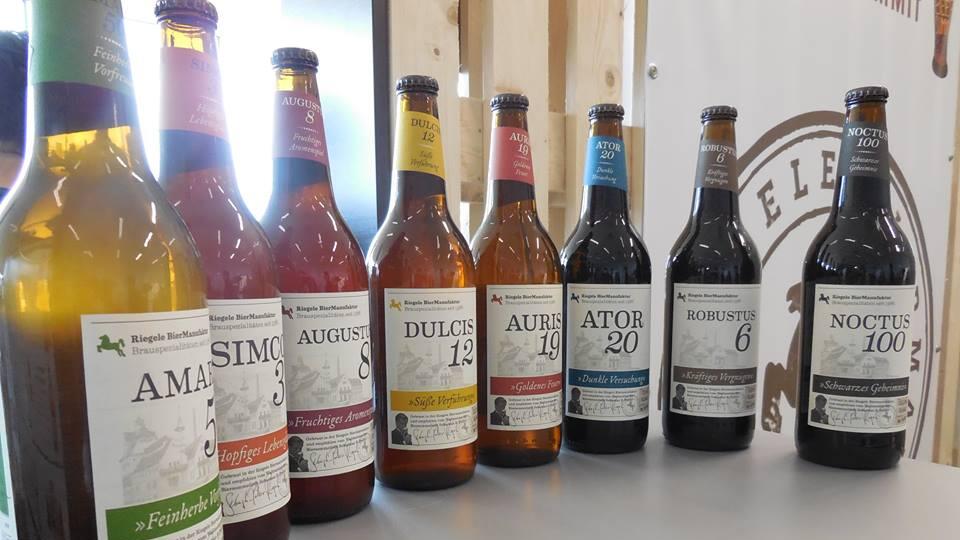 Bierspezialitäten der Firma Riegle, beim craft beer summit.