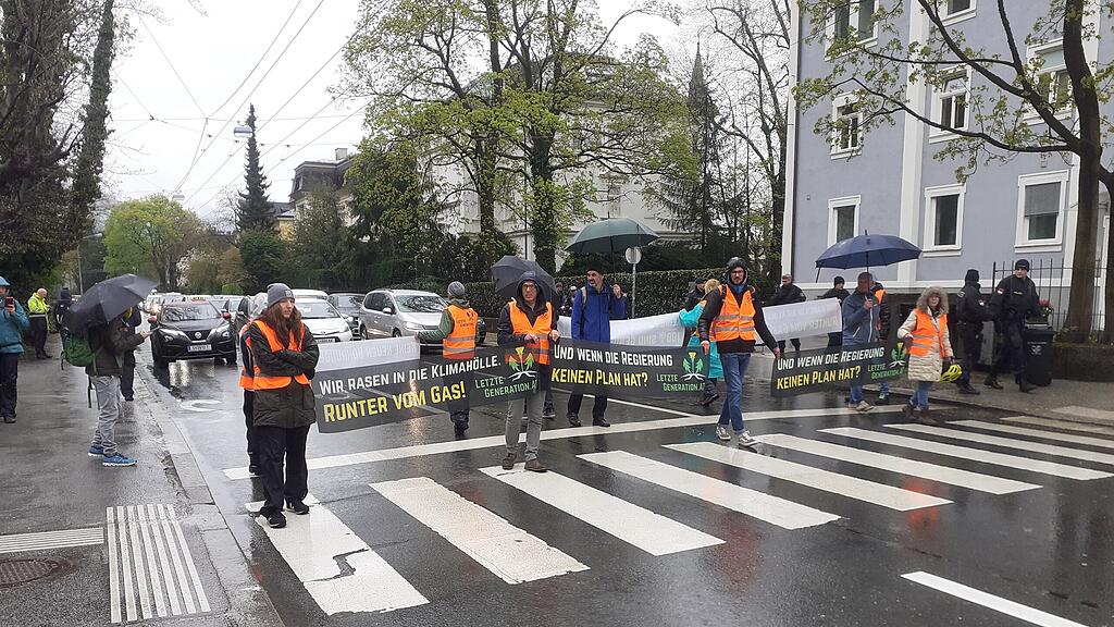 Letzte Generation Protest Imbergstraße