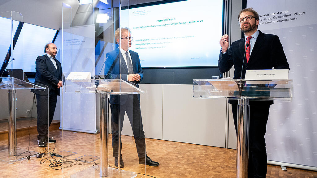 Anschober, Popper, Pressekonferenz