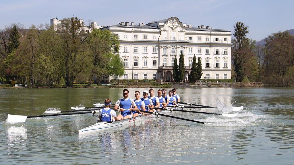 Die Ruderer beim Training in der Heimat.