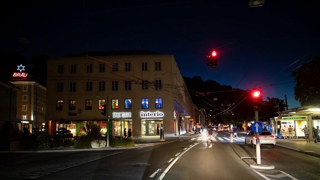 Straßenbeleuchtung in Salzburg ausgefallen