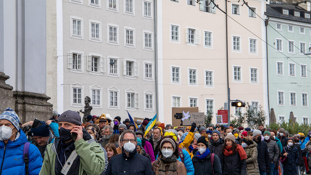 Demo für Ukraine in Salzburg