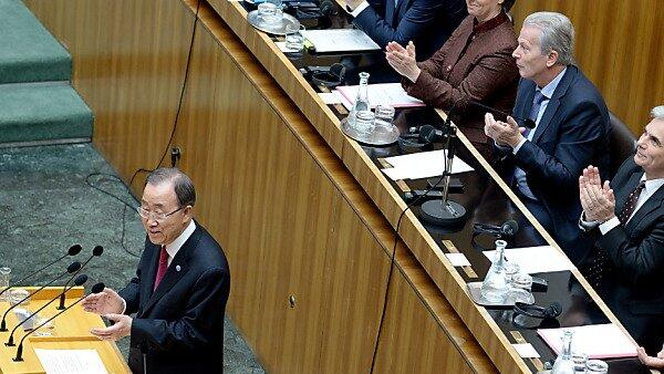 Ban Ki-moon sprach im Nationalrat