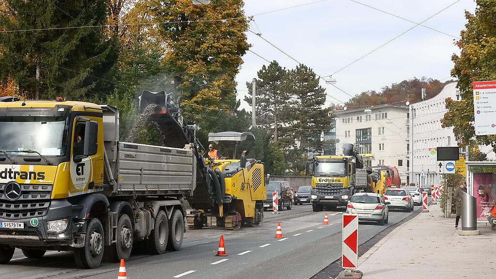 Hellbrunnerstrasse Fahrbahnsanierung