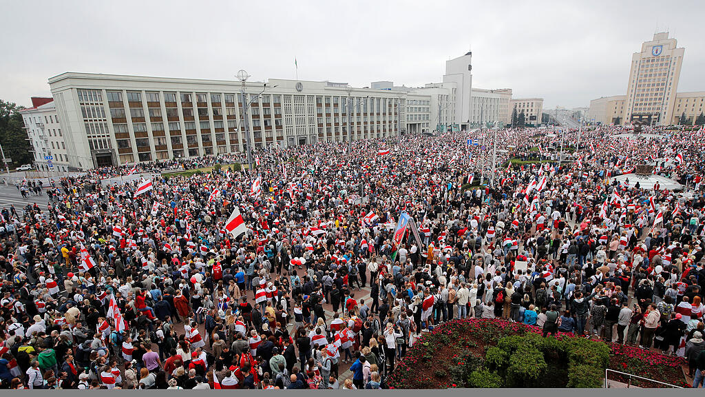 Massenprotest in Minsk