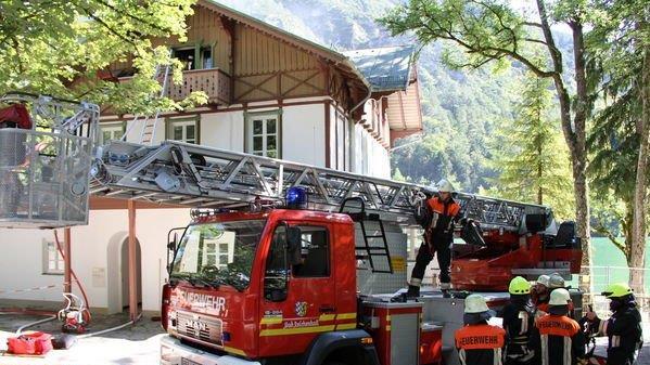 Gasthaus am Thumsee in Flammen