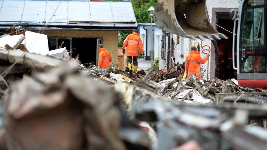 Hochwasser, Tag2: Aufräumen in Hüttau