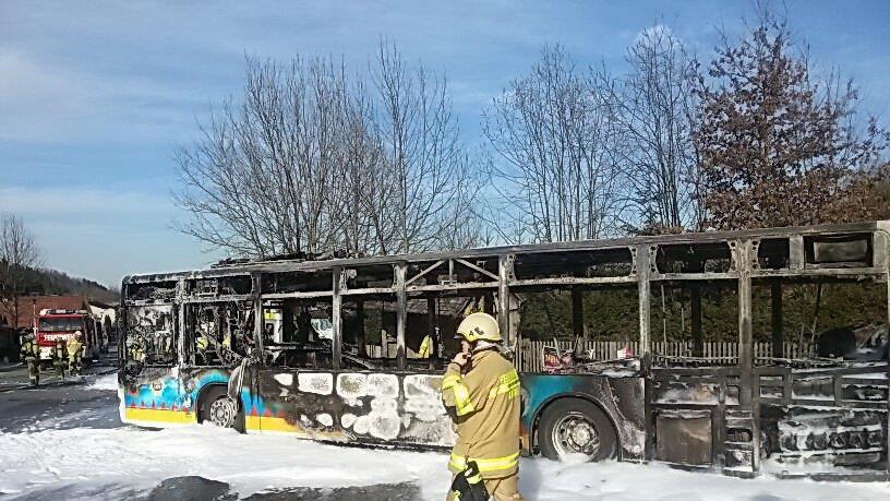 Bus in Fürstenbrunn ausgebrannt