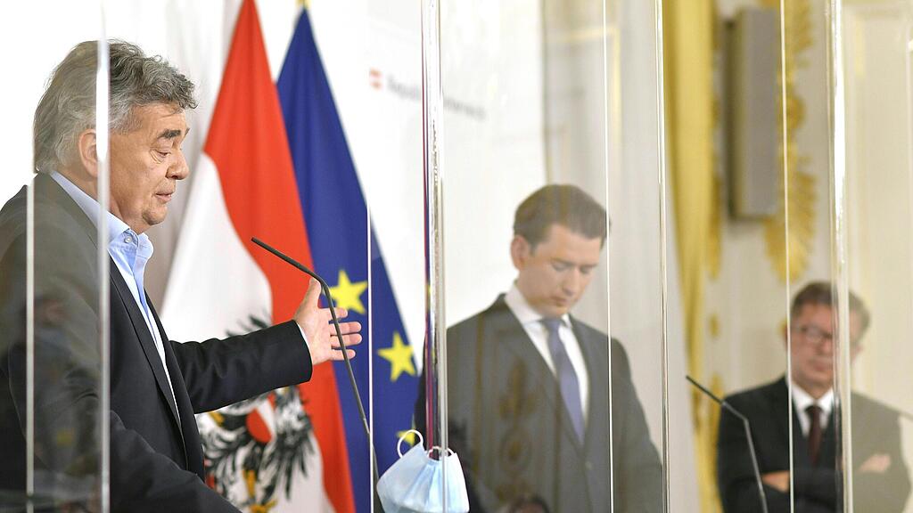 Regierung verkündet 2. Lockdown, Corona, Covid, Kurz, Nehammer, Anschober, Kogler,