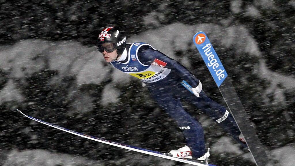 Anders Jacobsen (im Bild) in Zakopane vor Landsmann Anders Bardal.