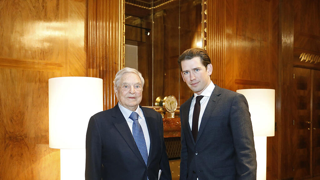HANDOUT  BUNDESKANZLER KURZ TRIFFT PHILANTHROP GEORGE SOROS =.jpg
