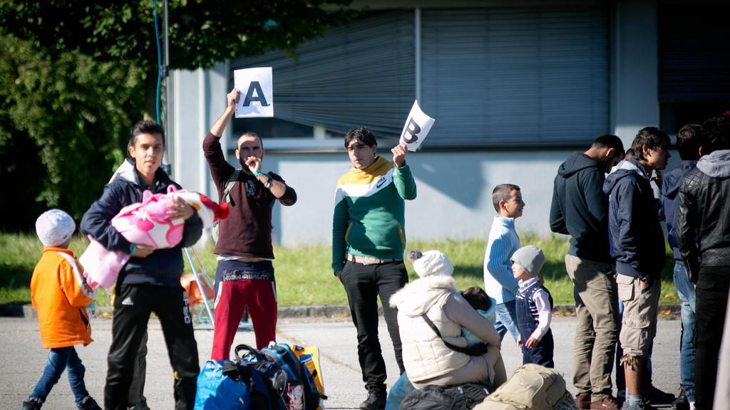 Flüchtlinge am Donnerstag in Salzburg
