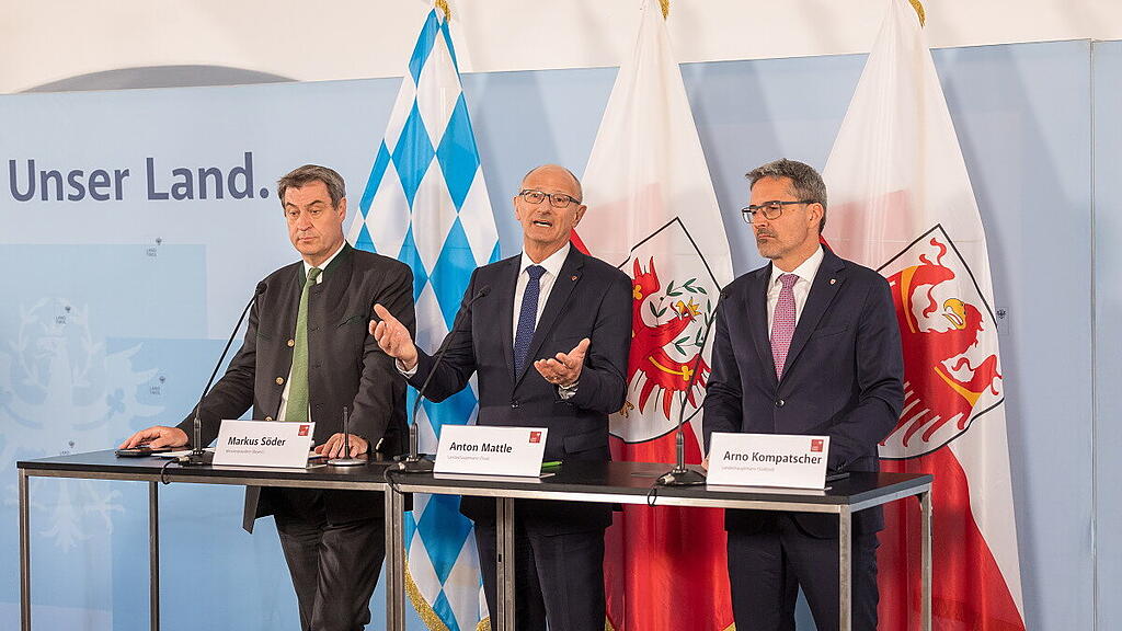 Söder, Mattle und Kompatscher legten "Slot"-Erklärung vor.