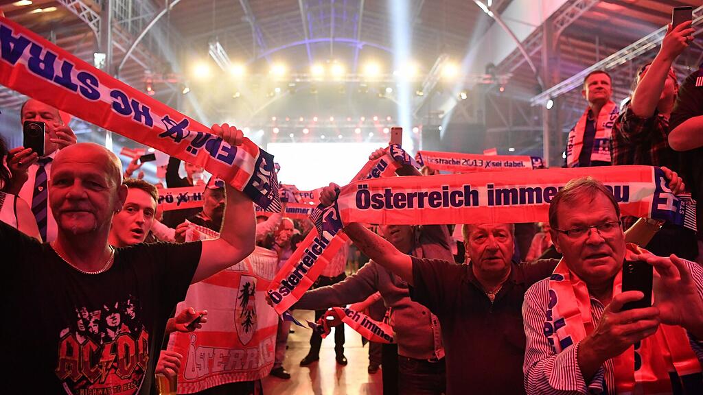 Die Wahlfeier der FPÖ fand am Sonntag in der Wiener Marx Halle statt.
