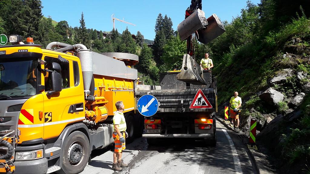 Vermurungen an Glemmtal Landesstraße