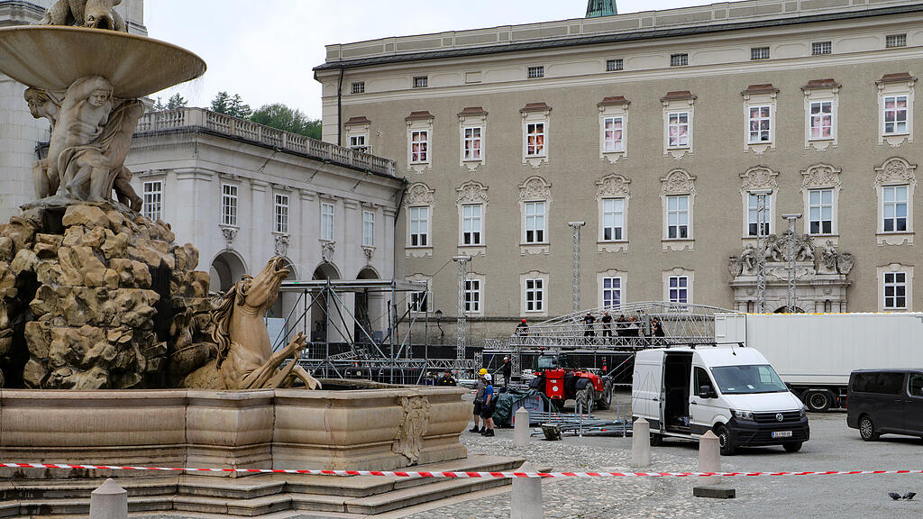 Residenzplatzkonzerte: Aufbau