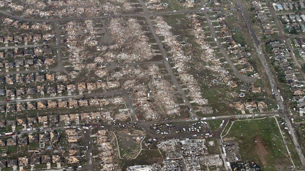 Tornado in Oklahoma: Luftaufnahmen der Zerstörung