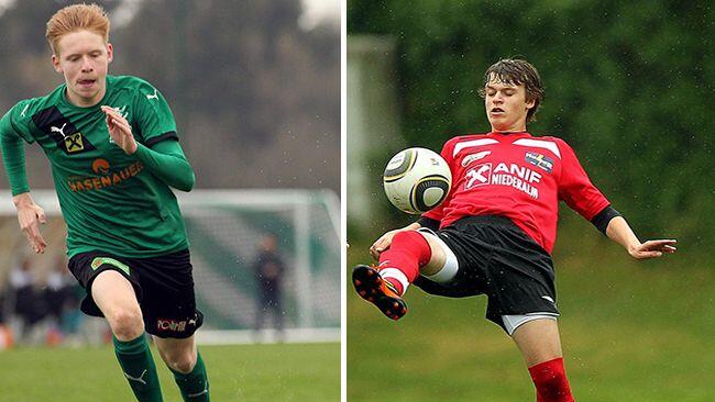 Fabian Tribl und Armin Karabegovic (v.l.n.r.) wechseln zu Union Hallein in die Salzburger Liga.
