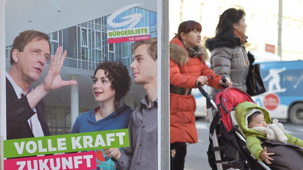Wahlplakate in der Stadt Salzburg