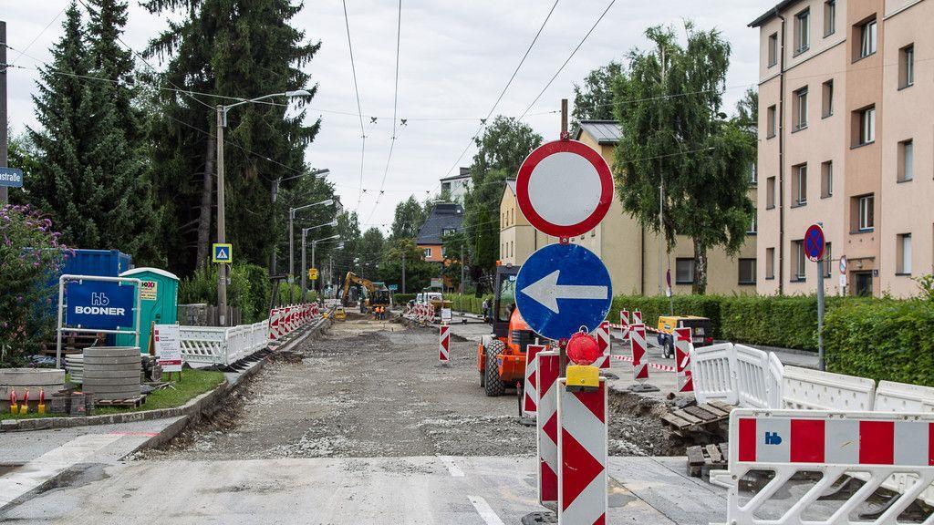 Bauarbeiten Triebenbachstraße Juli 2017